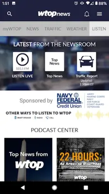 WTOP android App screenshot 1